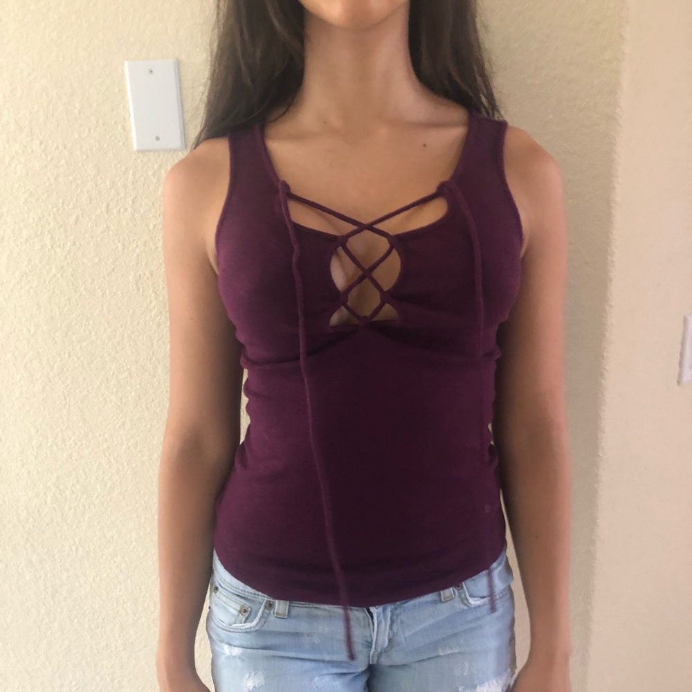 FREE PEOPLE Sexy Maroon Top